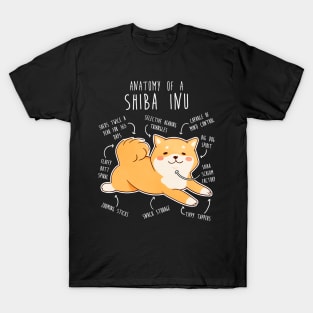 Shiba Inu Dog Anatomy T-Shirt